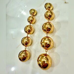 Gold ball earrings